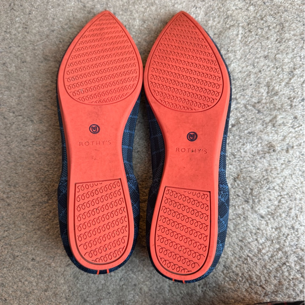 Rothy's Indigo Gingham Points - Picture 3 of 6